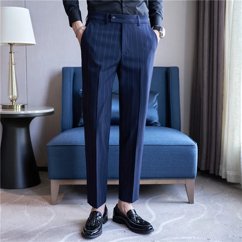 Pinstripe Suit Trousers for Men Lennard
