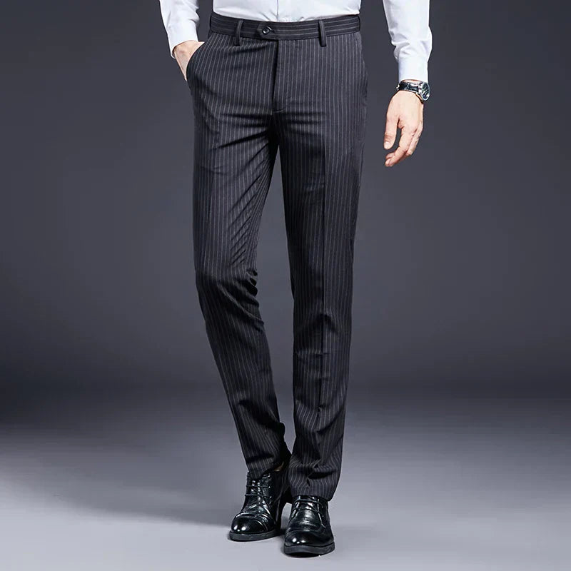 Premium Men's Suit Trousers Striped Lennard